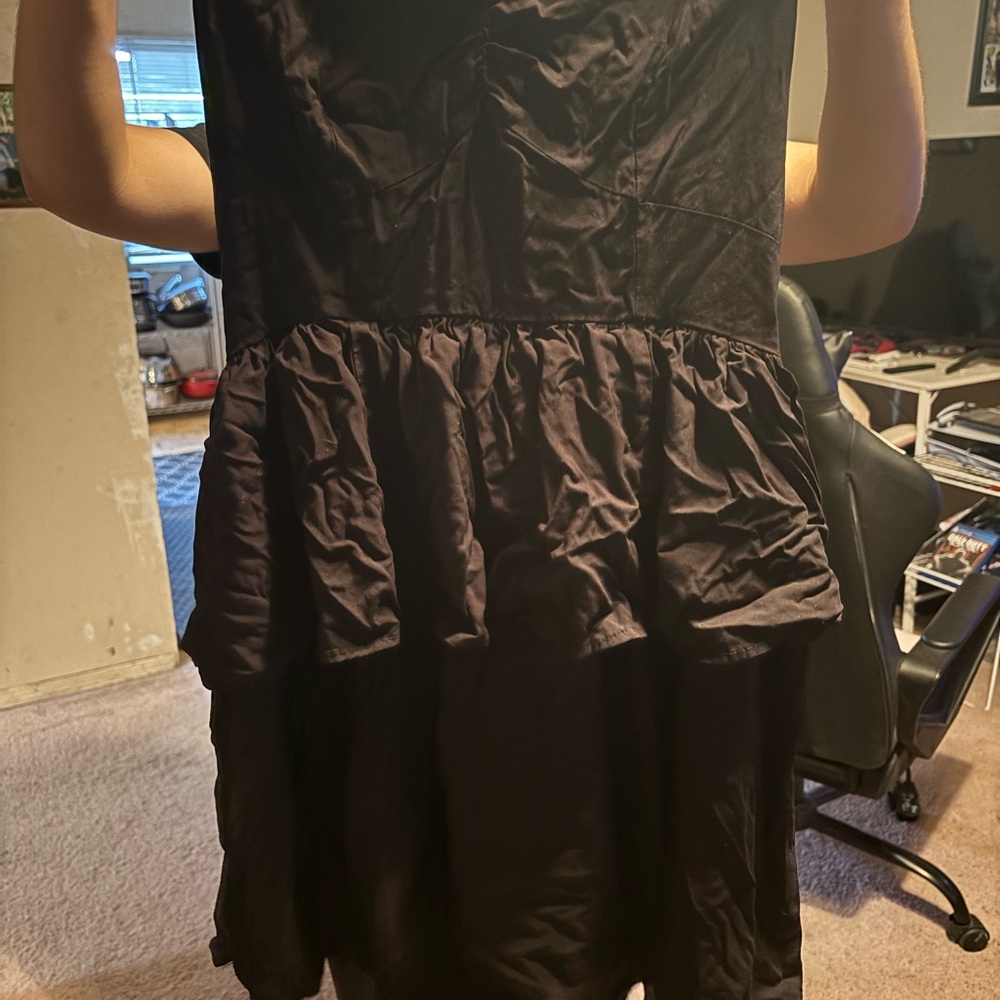 Hot Topic Black Tiered Ruffled Mini Dress